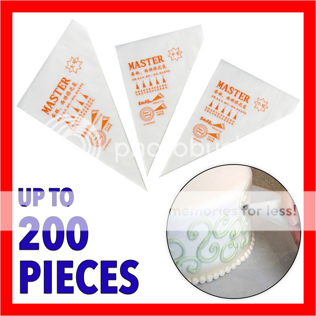 Disposable Piping Bags for Cake Decorating Icing Frosting Cream Pastry